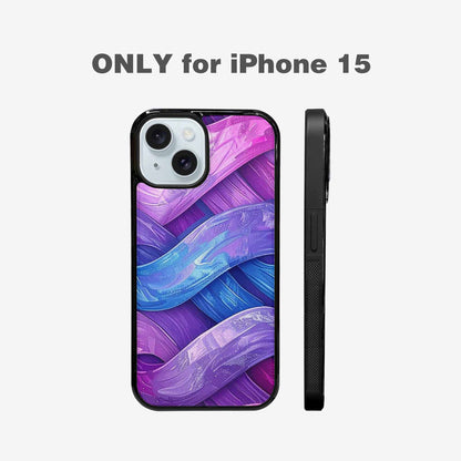 iPhone 15 Case — Bisexual Flag Color Theme Small Rainbow, Custom Print Case Cover