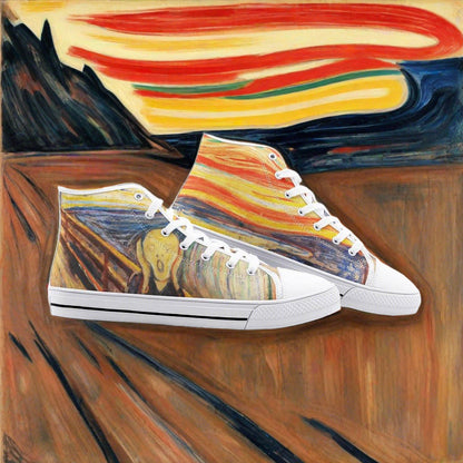 Celtic Pink Cream Vivid Bold Art - Freaky Shoes | Custom Art Sneakers