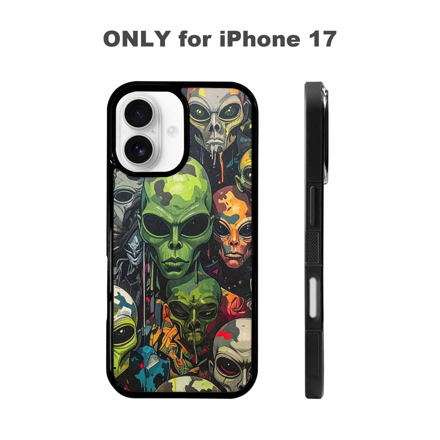 iPhone 17 Case — Aliens Camo Aliens Alien Scifi, Custom Art Phone Cover