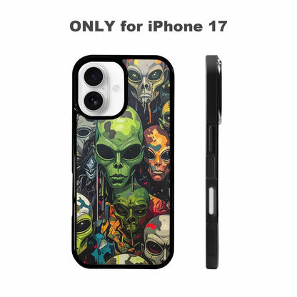 iPhone 17 Case — Aliens Camo Aliens Alien Scifi, Custom Art Phone Cover