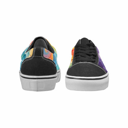WOMEN'S Tie Lace-Up Canvas Melting Art Sneakers