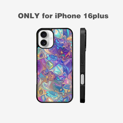 iPhone 16 Plus Case — Holographic Iridescent Shimmer Pattern Hundreds Of, Unique Phone Case Design