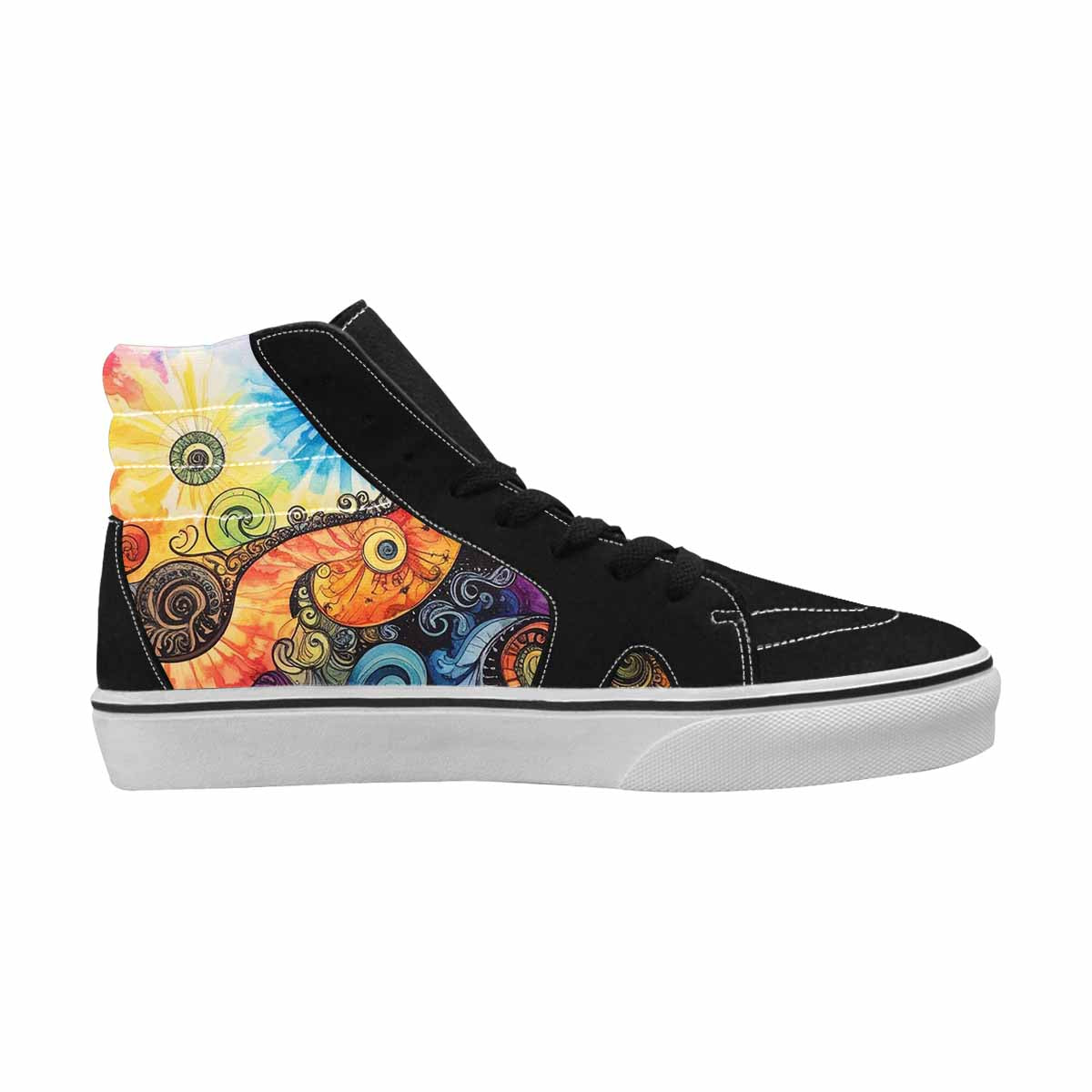 MEN'S Tie High Top Canvas Melting Art Sneakers