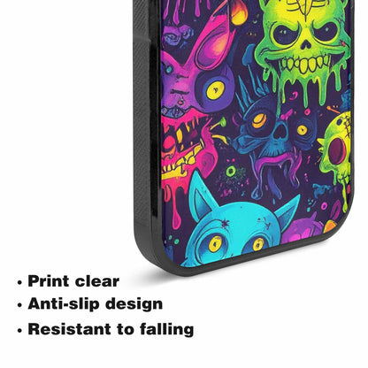 iPhone 15 Plus Case — Mixed Toxic Glow Creature Pattern Hundreds, Personalized Phone Case