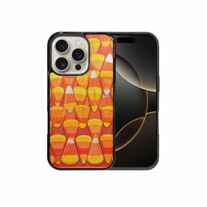 iPhone 16 Pro Case — Candy Corn Shapes In Bright Orange, Original Design Phone Case