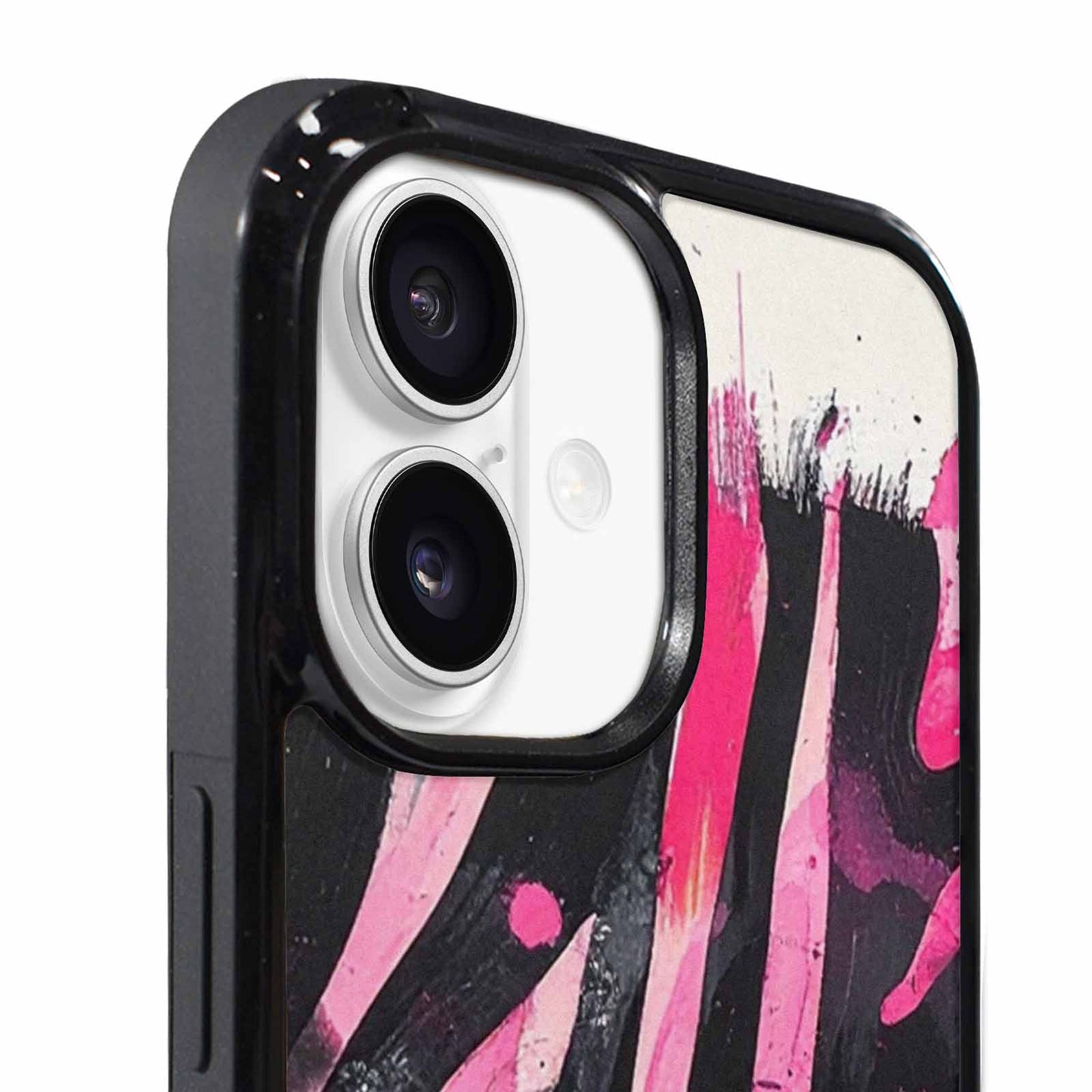 iPhone 17 Case — Black &amp; Pink Ink Animal Print, Unique Phone Case Design