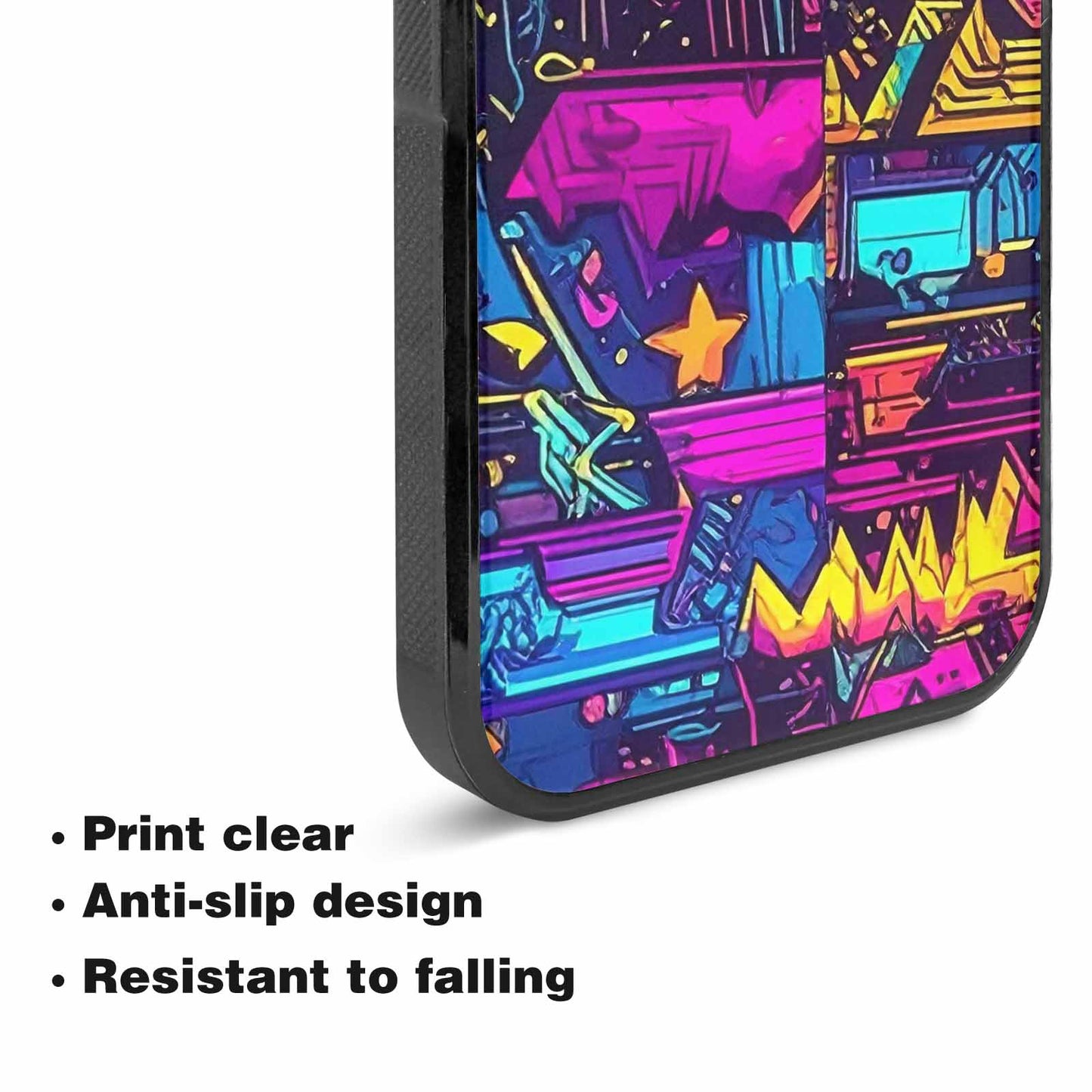 iPhone 15 Plus Case — 80s Retro Motif 80s Retro Motifs, Custom Made Phone Cover