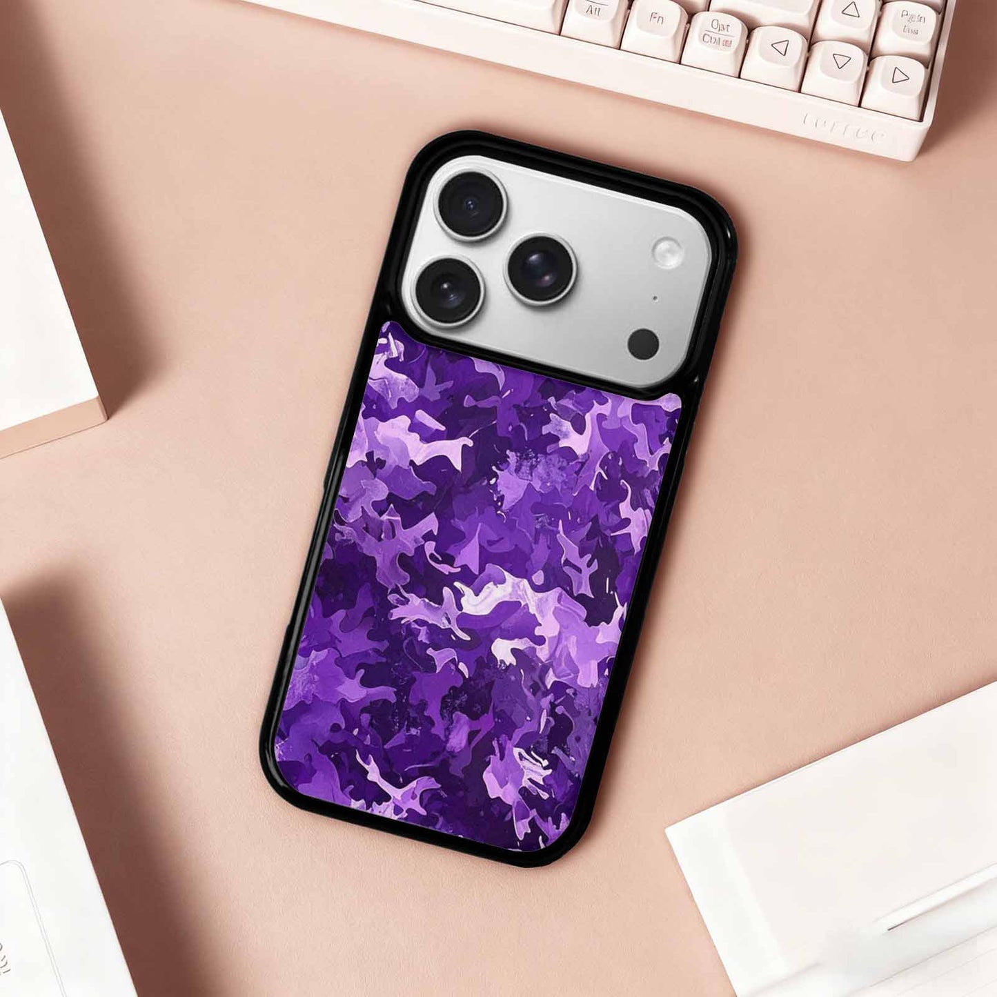 iPhone 17 Pro Case — Small Military Camouflage Blotch Pattern Camo, Custom Art Phone Cover