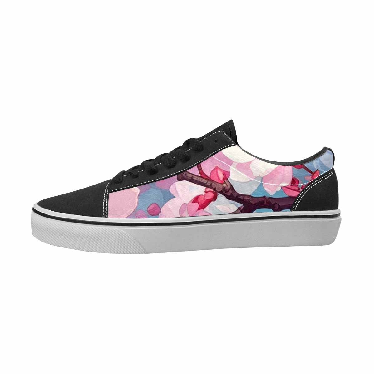 MEN'S Cherry Blossom Canvas Bold Print Wallpaper Art All Over Print Shoes