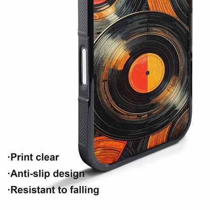 iPhone 17 Pro Case — Retro Wood Grain Vinyl Retro Vintage, Unique Phone Case Design