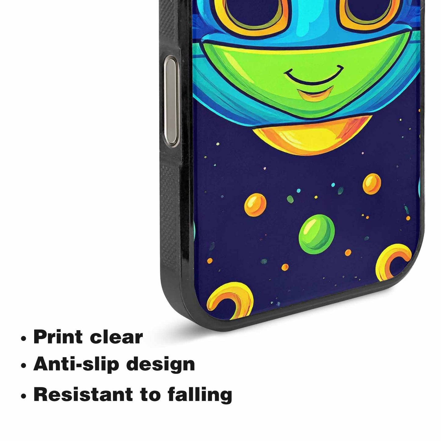 iPhone 16 Pro Max Case — Alien Ufo Cartoon Art Pattern, Original Design Phone Case