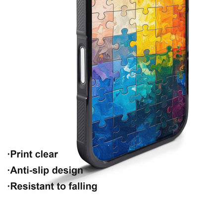 iPhone 17 Pro Max Case — Autism Puzzle Pieces Puzzle Original Art, Custom Print Case Cover