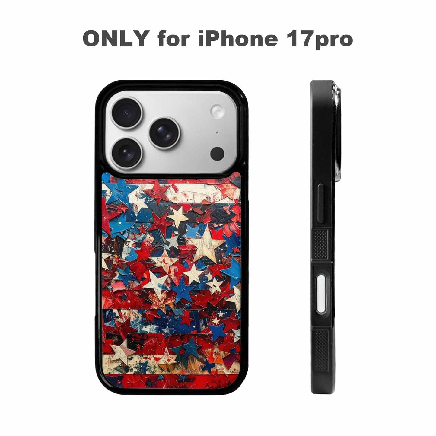 iPhone 17 Pro Case — Patriotic Stars And Stripes American Galaxy, Custom Made Phone Cover