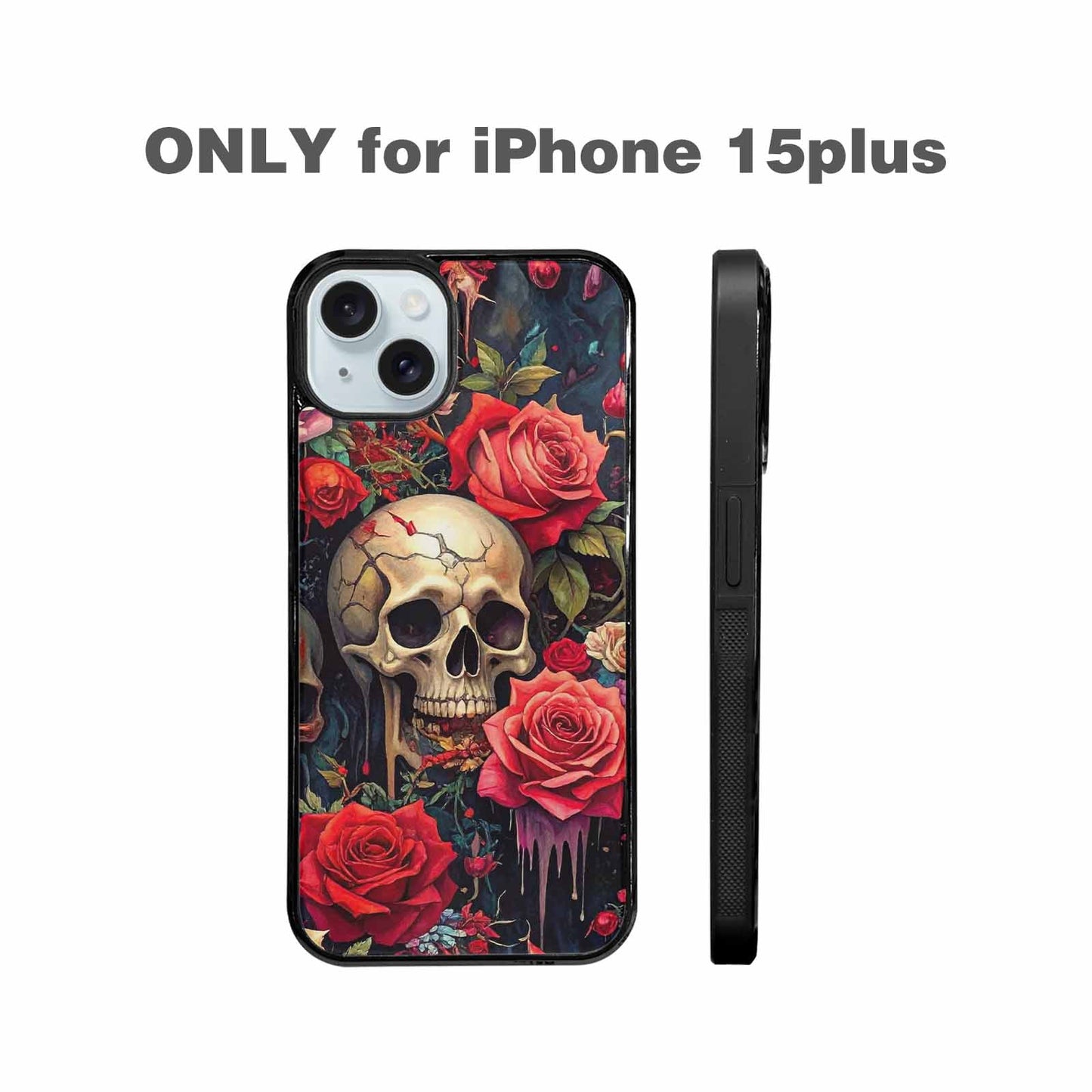 iPhone 15 Plus Case — Skulls And Rosesmelting Skulls A Agl, Personalized Phone Case
