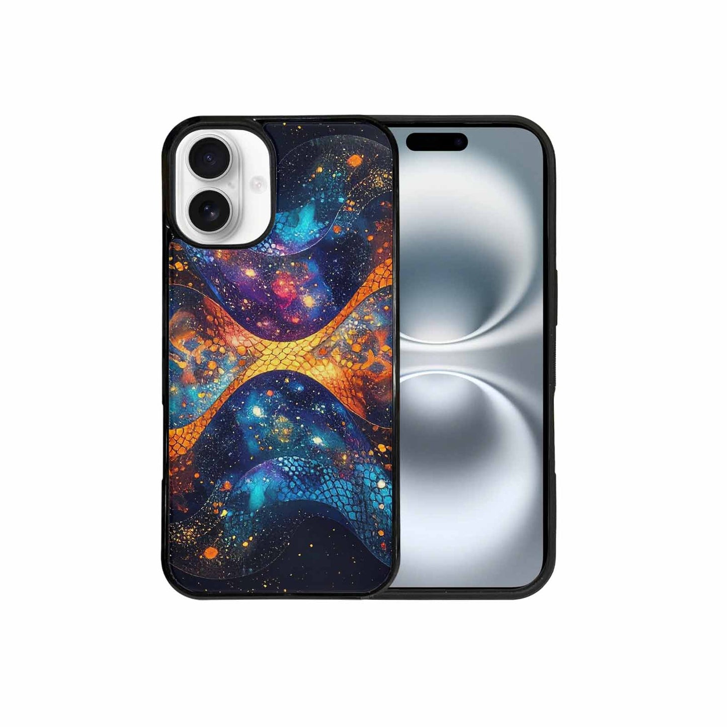 iPhone 16 Plus Case — Galaxy Snake Print Custom, Custom Printed Phone Case