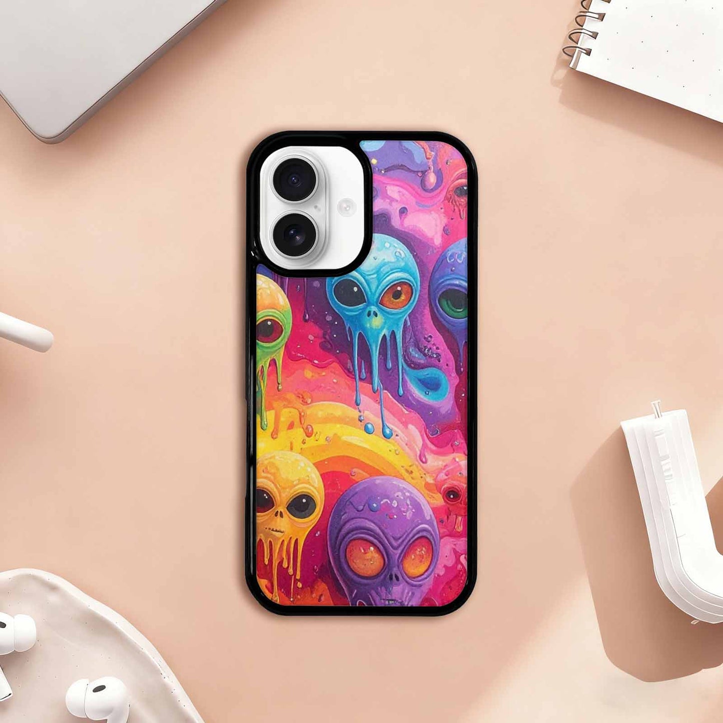 iPhone 17 Case — Aliens Tie Dyemelting Aliens Tie Dye, Personalized Phone Case