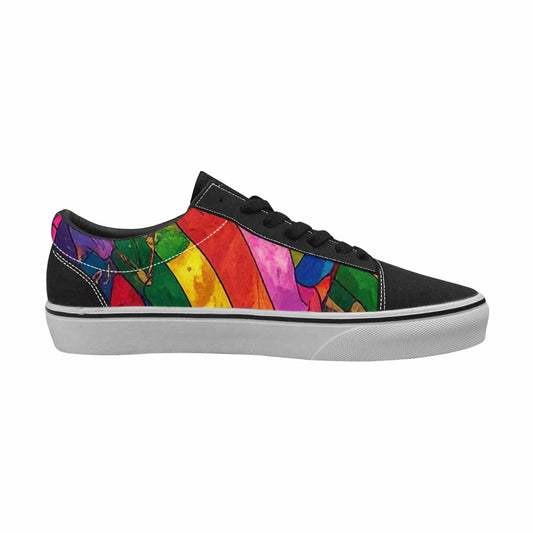 WOMEN'S Polysexual Flag Color Canvas Lace-Up Surreal Shoes