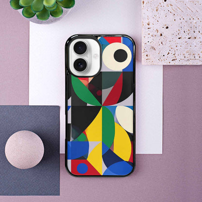 iPhone 16 Case — 1960s Mod Cartoon Art Pattern, Original Design Phone Case