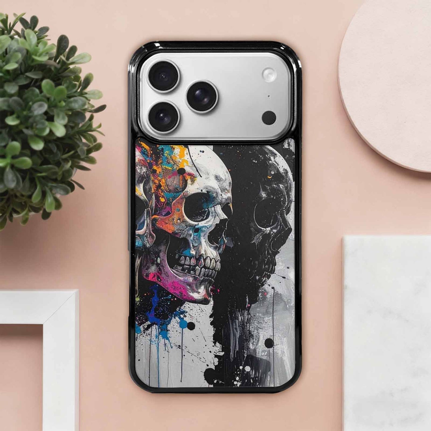 iPhone 17 Pro Max Case — Skull Dark Art Gothic Print Gothic, Custom Designed Case Cover