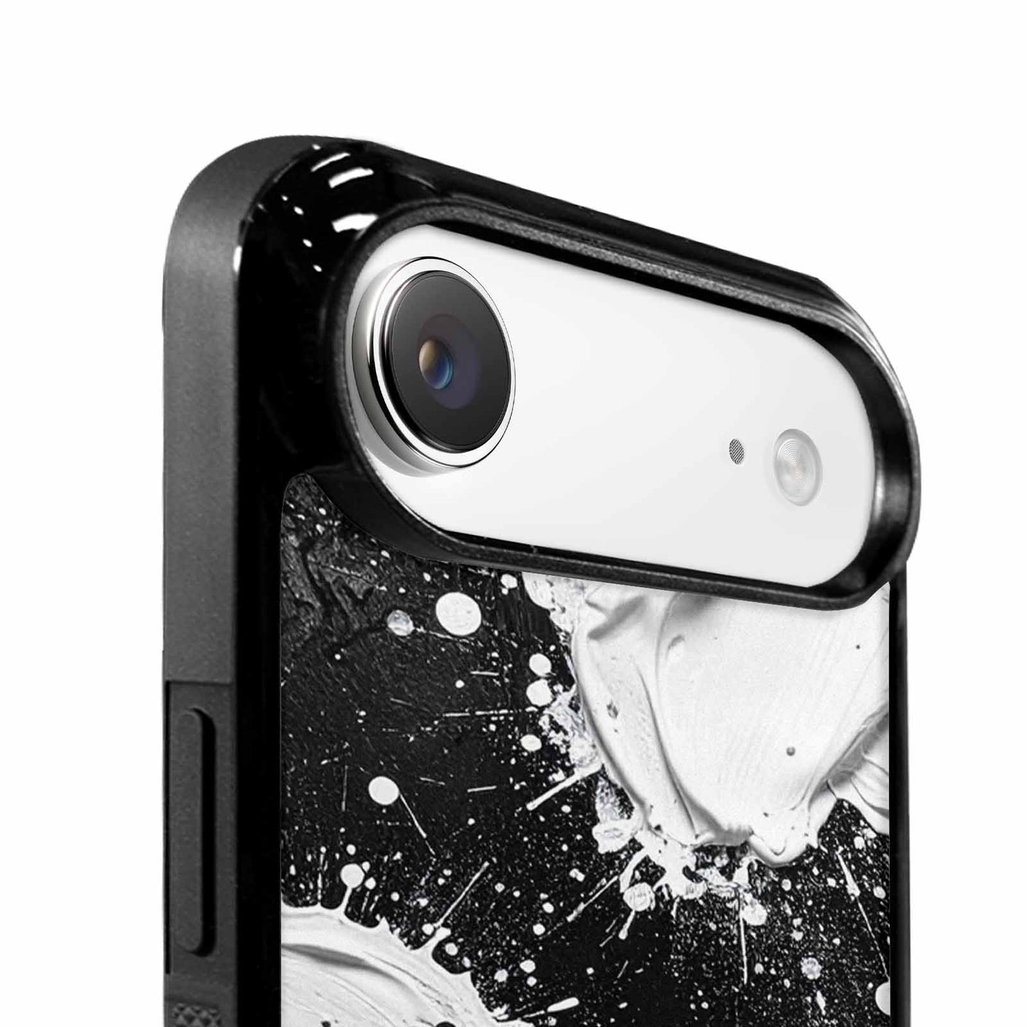 iPhone 17 Air Case — White Ink Splatter Texture On Watercolor, Custom Made Phone Cover