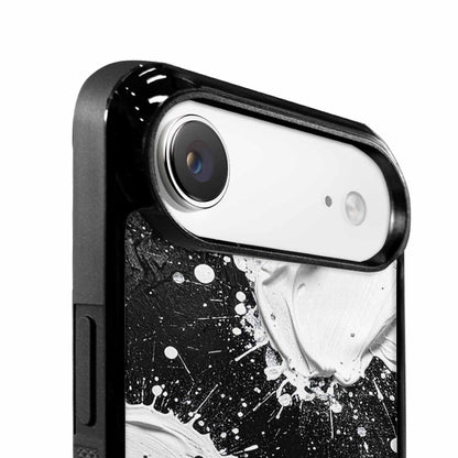 iPhone 17 Air Case — White Ink Splatter Texture On Watercolor, Custom Made Phone Cover