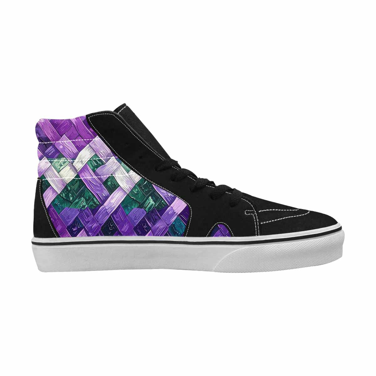 WOMEN'S Genderqueer Flag Color High Top Canvas Grunge Custom Sneakers