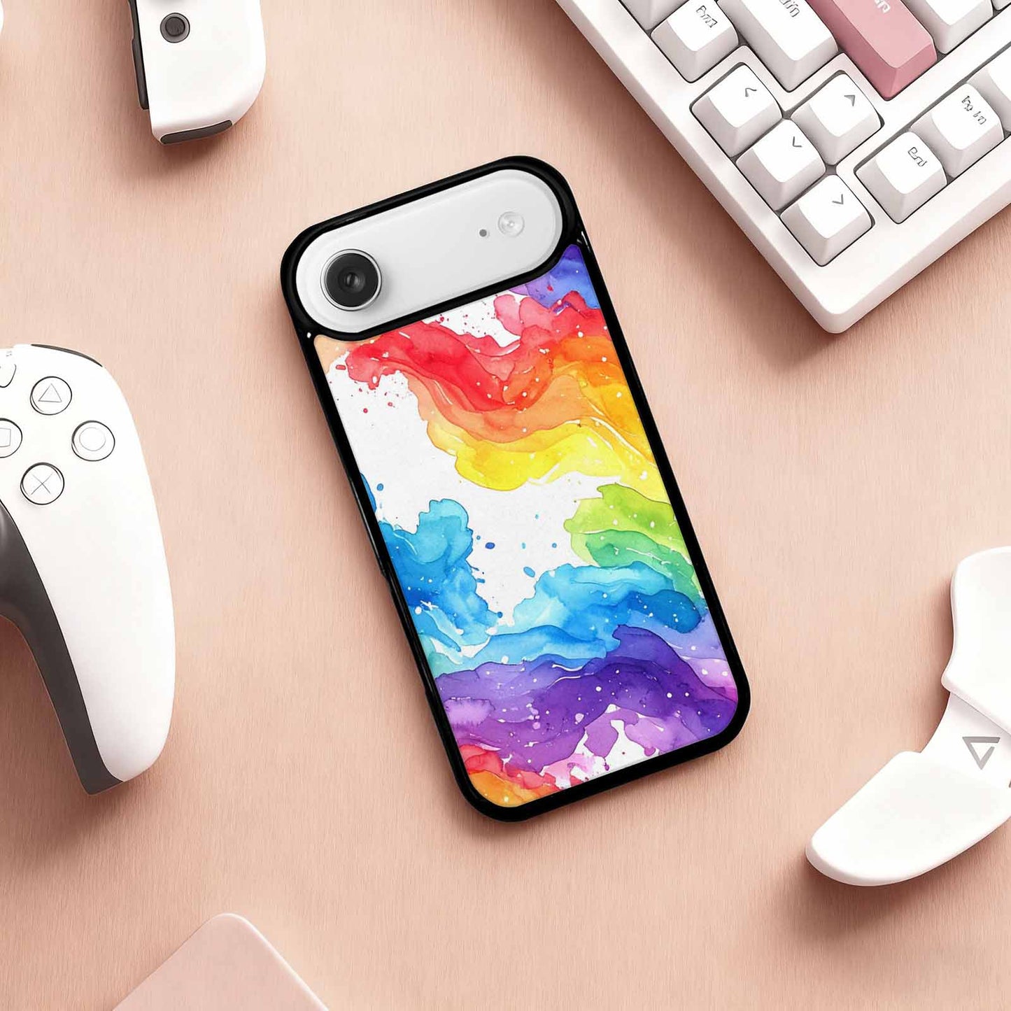 iPhone 17 Air Case — Watercolor Splash Abstract Pattern Seamless Watercolor, Customized Protective Case