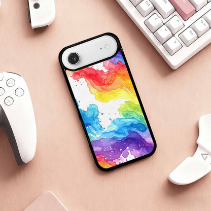 iPhone 17 Air Case — Watercolor Splash Abstract Pattern Seamless Watercolor, Customized Protective Case