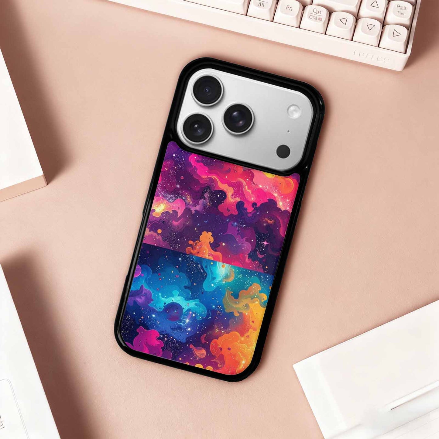 iPhone 17 Pro Case — Cosmic Creature And Object Mashup Galaxy, Custom Made Phone Cover