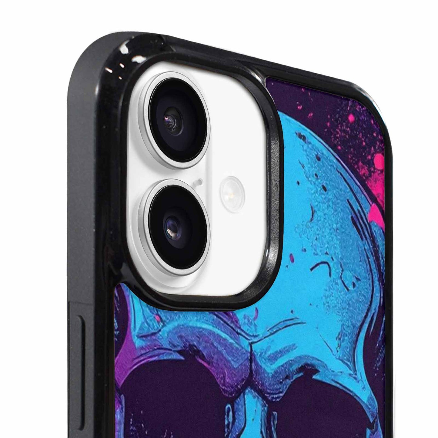 iPhone 17 Case — Skulls Splatter Collages Art Gothic Skulls, Custom Print Case Cover