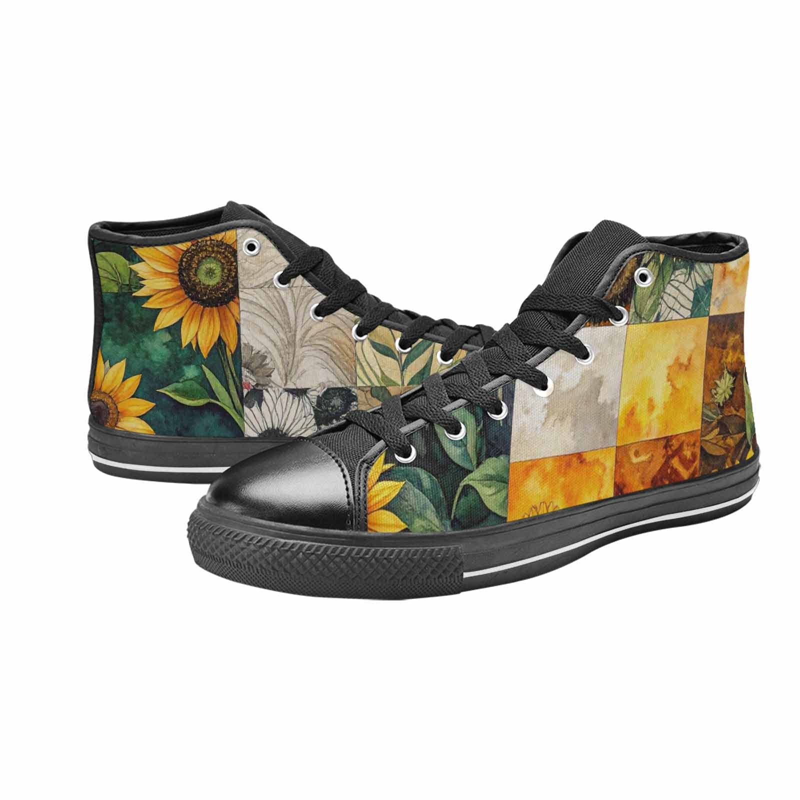 MEN'S Sunflower High Top Canvas Vivid Custom Shoes