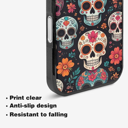 iPhone 16 Plus Case — Smaller Skulls Overlapping Seamless Pattern Of, Customized Protective Case