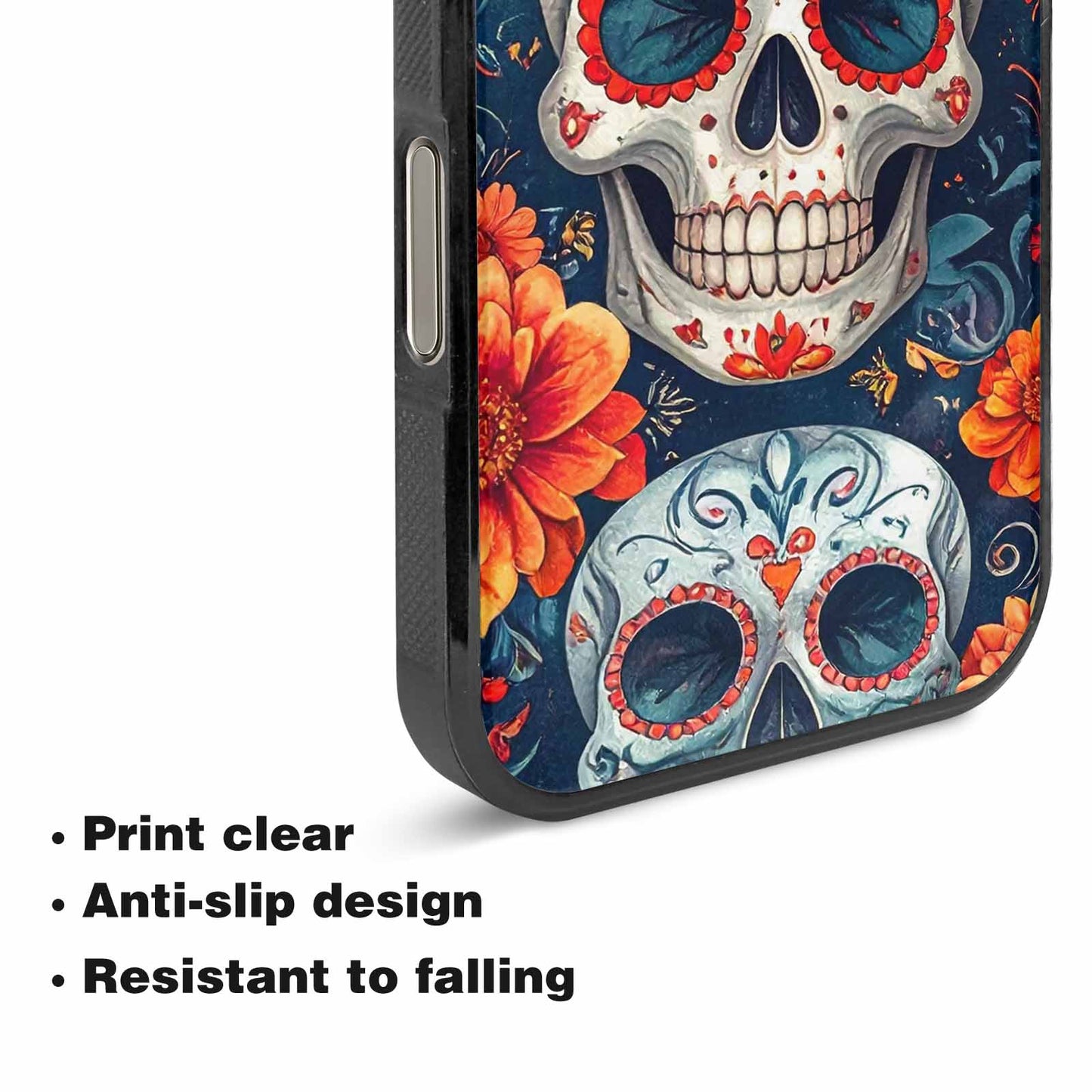 iPhone 16 Pro Case — Marble Skull Custom, Custom Art Phone Cover