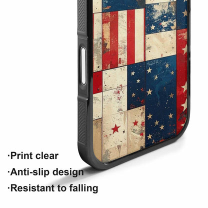 iPhone 17 Case — Small American Flag Stars Galaxy Space, Custom Print Case Cover