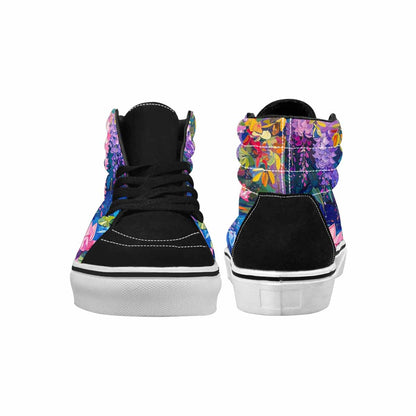 MEN'S Full Color Vibrant Monet High Top Canvas Wallpaper Art Sneakers