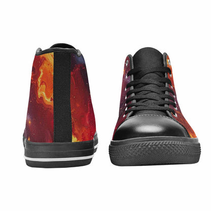 WOMEN'S Galaxy Art - High Top Canvas Wallpaper Art Shoes