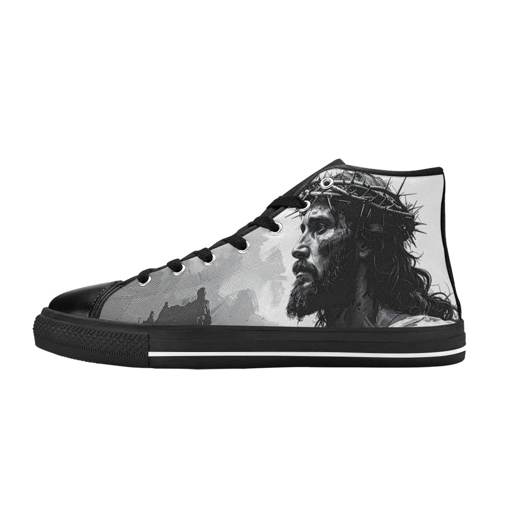 MEN'S Jesus_Ht_06 Men’S High Top Canvas Grunge Shoes