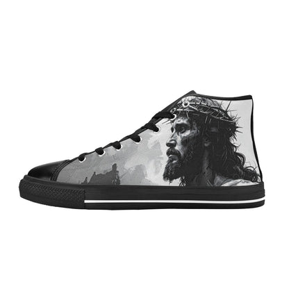 MEN'S Jesus_Ht_06 Men’S High Top Canvas Grunge Shoes