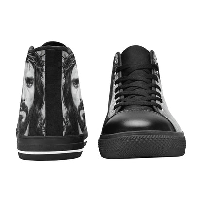 WOMEN'S Jesus37 High Top Canvas Grunge Custom Shoes