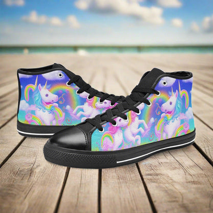 Butterfly Rainbow Vivid Multicolor Vivid MEN Bold Art - Freaky Shoes | Custom Art Sneakers