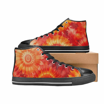 WOMEN'S Tie Dye - High Top Canvas Aesthetic Custom Shoes
