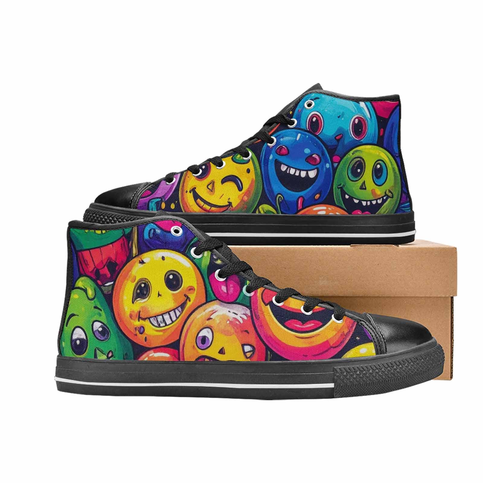 WOMEN'S Funny Looking Cartoon High Top Canvas Y2K Shoes