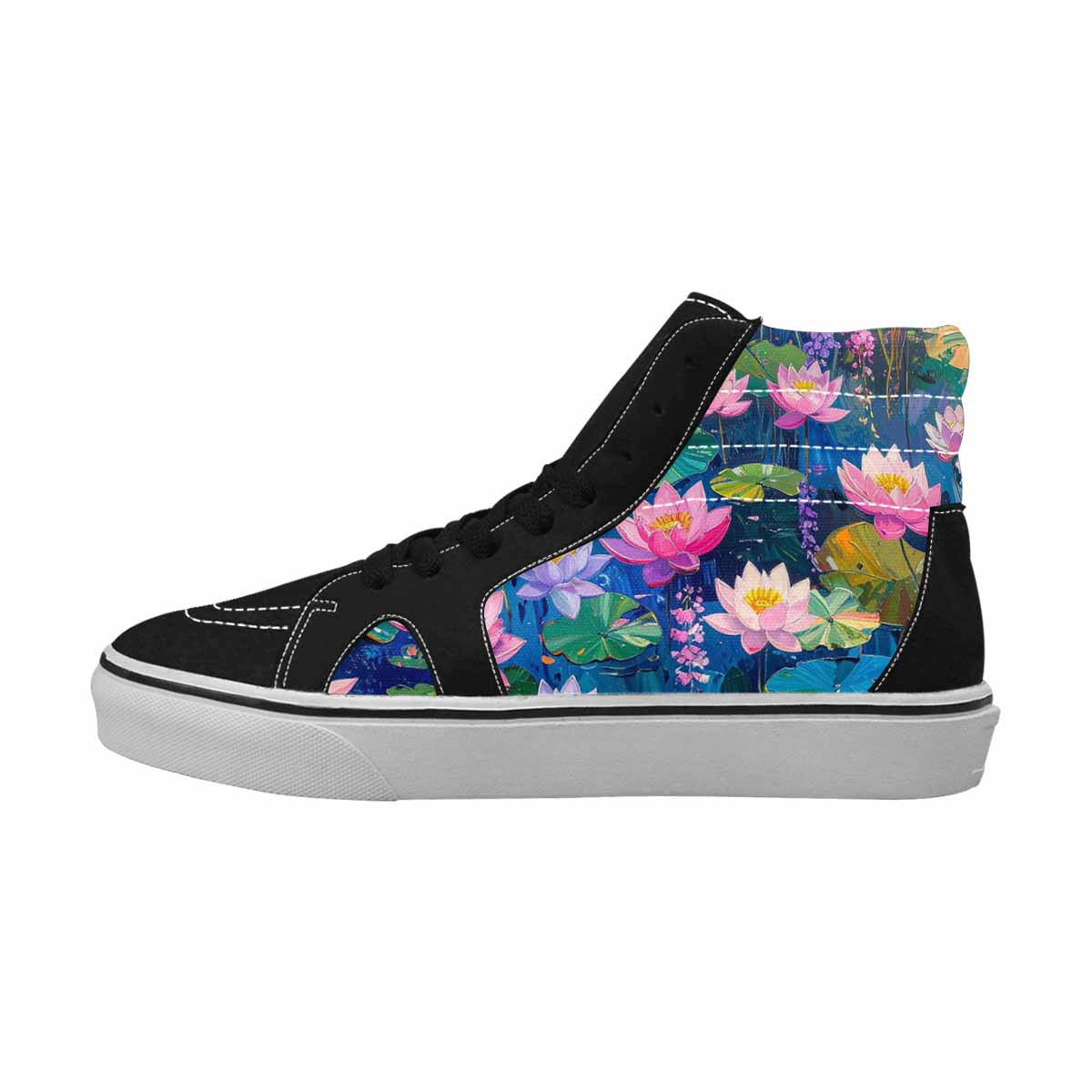 MEN'S Monet Impressionist High Top Canvas Kaleidoscope Sneakers