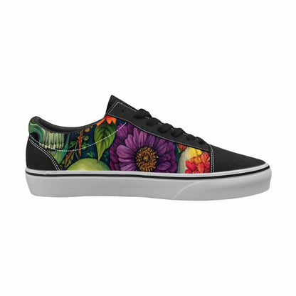 WOMEN'S Skulls  Botanical Skulls Lace-Up Canvas Dreamlike Shoes