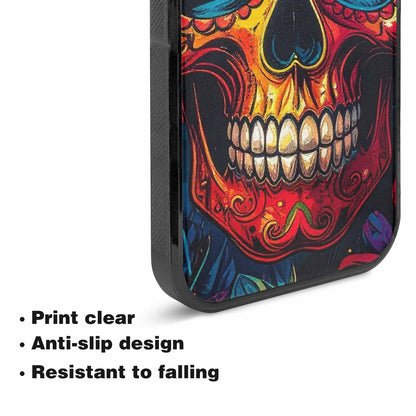 iPhone 15 Plus Case — Graffiti Skull Art Seamless Pattern Vibrant, Custom Printed Phone Case