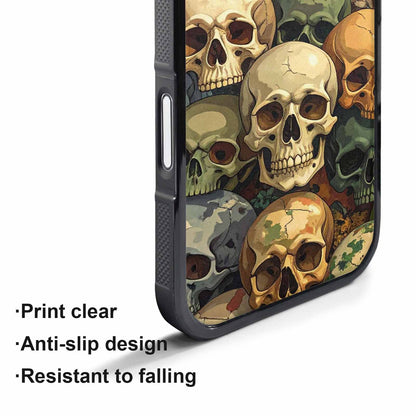 iPhone 17 Air Case — Skulls Camo Skulls Pattern Hundreds Gothic, Customized Protective Case