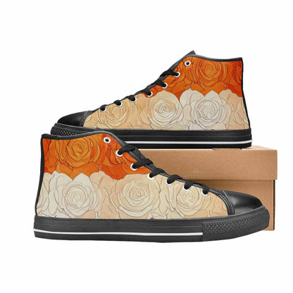 MEN'S Lesbian Flag Color High Top Canvas Dark Academia Sneakers