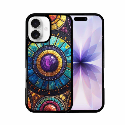 iPhone 17 Case — Iridescent Fantasy Sun Original Art, Unique Phone Case Design