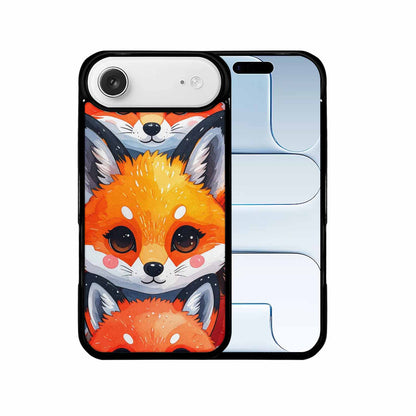 iPhone 17 Air Case — Watercolor Kawaii Fox Faces Watercolor Abstract, Original Design Phone Case