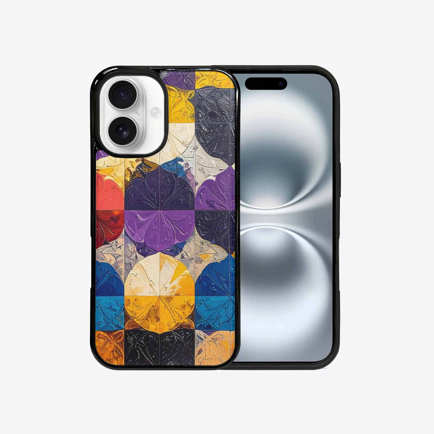 iPhone 16 Case — Nonbinary Flag Color Theme Small Rainbow, Custom Made Phone Cover